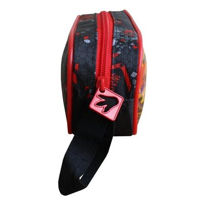 Estojo Escolar T-rex Attack - Preto E Vermelho