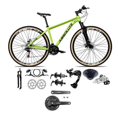 Bicicleta Aro29 Absolute Nero5 Cambio Shimano Alívio-altus 27v Freio Hidráulico Garfo C-trava Verde