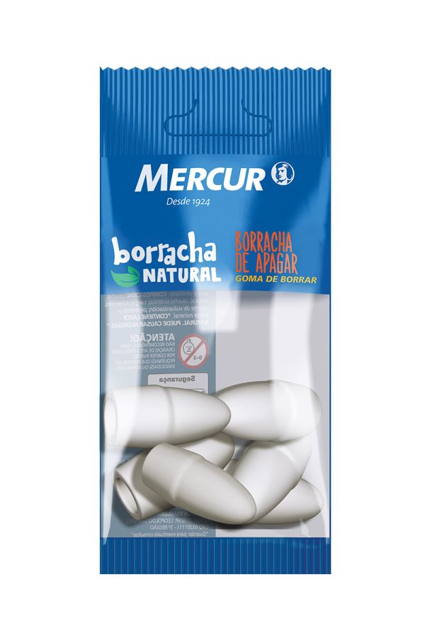 Borracha Ponteira Mercur Branca com 6 Unidades UNICA