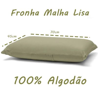 Fronha Avulsa KazzaVip Malha 100% Algodão Basic Lisa 45cmx70cm Verde Musgo