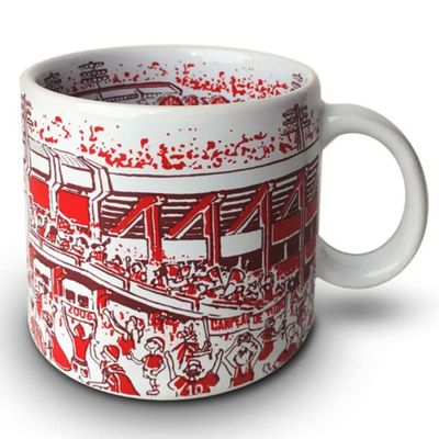 Caneca KazzaVip do Internacional Cerâmica 360 ML Estádio Beira-Rio Licenciada Branco
