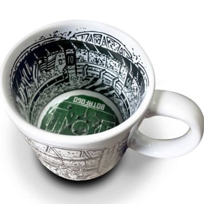 Caneca KazzaVip do Botafogo Cerâmica 360 ML Estádio Olímpico Nilton Santos Licenciada Branco
