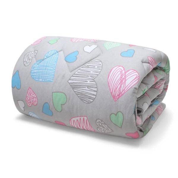 Edredom Buettner Casal Malha 100% Algodão Basic Estampado Amores 180mx220m Cinza