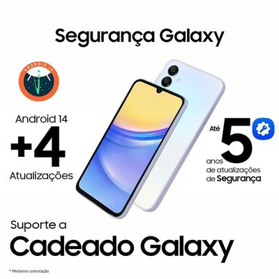 Smartphone Samsung Galaxy A15 5G Azul Claro 128GB, 4GB RAM, Processador Octa-Core, Câmera Tripla Traseira, Tela Super Amoled de 6.5" 90Hz