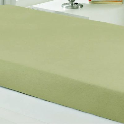 Lençol Avulso KazzaVip Queen Malha 100% Algodão Basic Liso com Elástico Verde Musgo