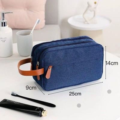 Bolsa Necessaire Organizadora Multifuncional Portátil Viagem Trabalho Impermeável Cor:azul
