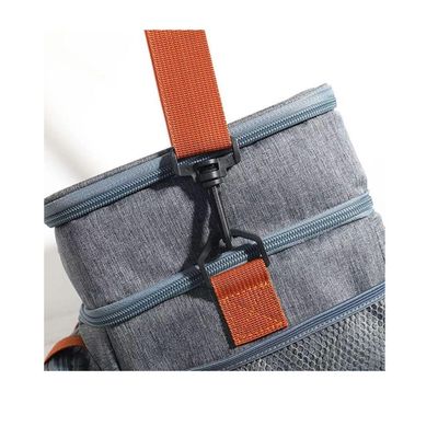 Bolsa Termica Marmita Lancheira Multiuso Alça Trabalho Passeio Academia Dois Compartimentos Cor:azul