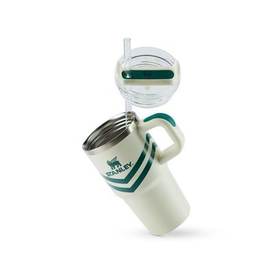 Copo Quencher Stanley Com Canudo Com Alça 591ml Cream Chevron