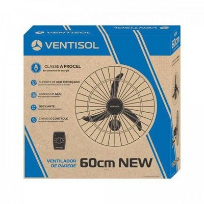 Ventisol Ventilador Parede New Premium 60cm Preto 127v