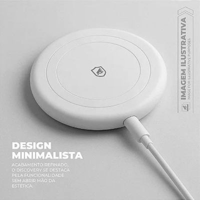 Carregador Wireless 3 em 1 - Discovery - Branco - Gshield