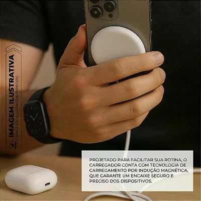 Carregador Wireless 3 em 1 - Discovery - Branco - Gshield