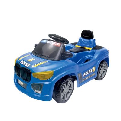 Carrinho Passeio Infantil Car Police Azul Alça de Segurança
