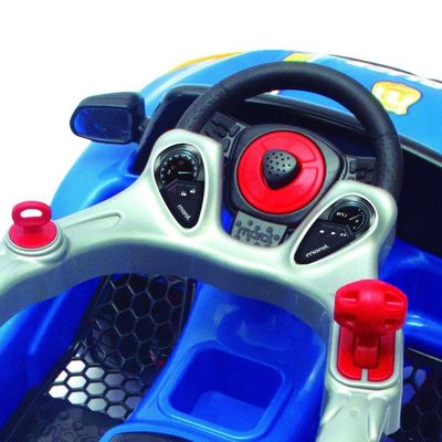 Carrinho Passeio Infantil Car Police Azul Alça de Segurança