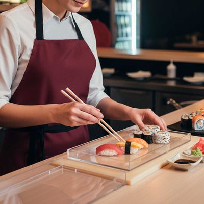 Bandeja Retangular Servir 25cm Frios Sushis Buffet 2un