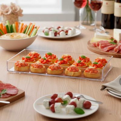 Bandeja Retangular Servir 25cm Frios Sushis Buffet 2un