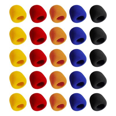 50 Kits com 5 Espumas Coloridas para Microfone (250 Peças)