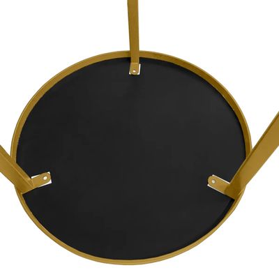 2 Mesas Lateral de Canto e Apoio Redonda Aço para Sala/Quarto/Decoração - Dourado