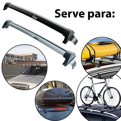 Automotive Rack Teto Aluminio GM Astra 98 a 2005 Friso PRATA