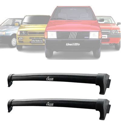 Automotive Rack Teto Aluminio Fiat Uno Mille 4 Portas PRETO