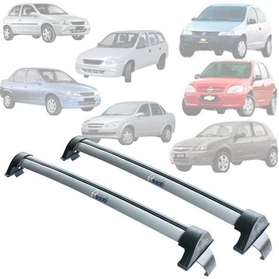 Automotive Rack Teto Aluminio GM Corsa Celta Cla Friso PRATA