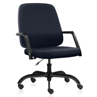 Cadeira Executiva Diretor Base Giratória Hub F02 Sintético Azul