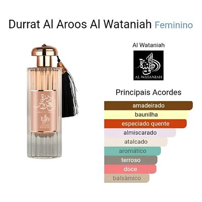 Al Wataniah Durrat Al Aroos 85ml Oriental Feminino