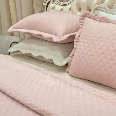 Cobre Leito King Vitoria Dupla Face 3pçs Rosé