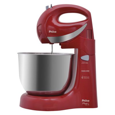 Batedeira Philco Paris Inox Vermelha 400W 127V