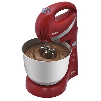 Batedeira Philco Paris Inox Vermelha 400W 127V
