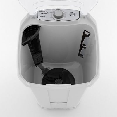 Lavadora de Roupa Semiautomática Tanquinho Sem Dreno Inverter 12kg Práxis Branco / 110v
