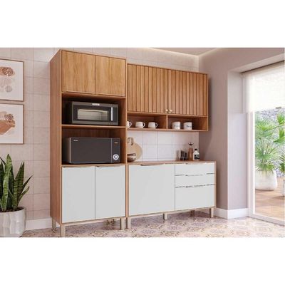 Cozinha Modulada MGM Divina MGM 3 Peças C3P57 Cinamomo/Off