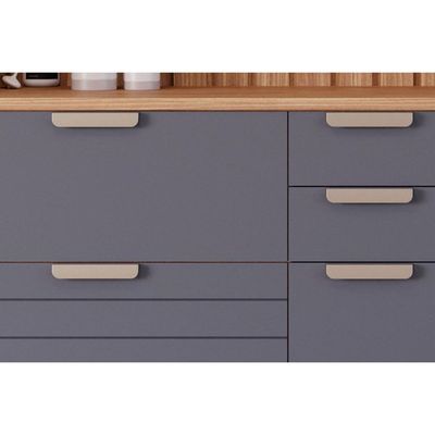 Módulo Cozinha MGM Eloise 8 Peças C8P179 Cinamomo/Platina-MGM