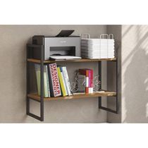 Prateleira Decorativa Quarto Bebê Industrial LI008 Canela/Preto - Kappesberg
