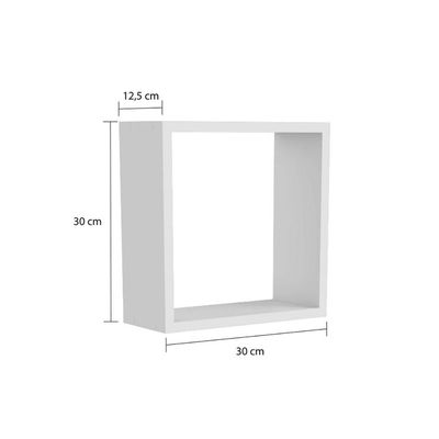 Cubo Decorativo Sala Estar Decorativo Branco - Peroba