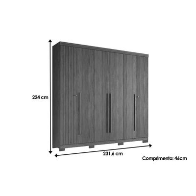 Quarto Completo Modu +1Cômoda QC367 Jatobá - Santos Andirá