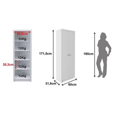 Multiuso Lavanderia AM-3113 c/ 2 Portas Branco - Tecno Mobili