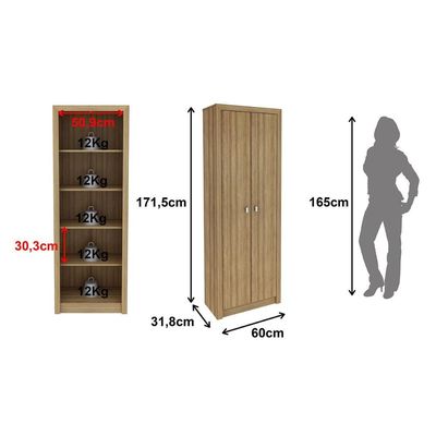 Multiuso Lavanderia AM-3113 c/ 2 Portas Amêndoa - Tecno Mobili