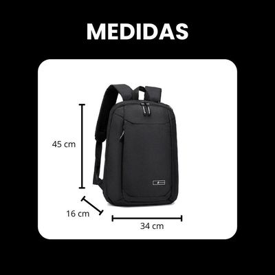 Mochila Slim Masculina Feminina Executiva Reforçada Notebook 16 E Tablet - Santiago - Cruzeiro Mtr2