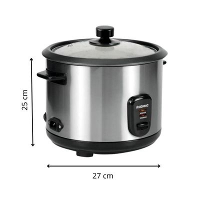 Kit Itatiaia Panela De Arroz 1,5 L Midi E Grill Essencial Preto/inox 127 V