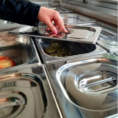 Kit 50 tampas Cuba Gastronomica Rechaud Inox 1/9x65mm Brasinox