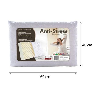 Kit 2 Travesseiro Anti-stress Gomos Massageadores Branco