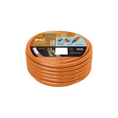 Mangueira Multi 30m Tramontina 1/2" PVC 3 Camadas com Engates Rápidos e Esguicho Jardinagem
