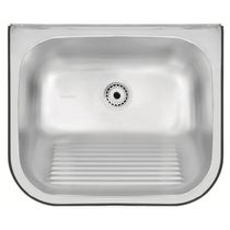 Tanque Inox de Parede Tramontina Hera 34L 50x40cm Aço Escovado para Lavanderia e Área de Serviço