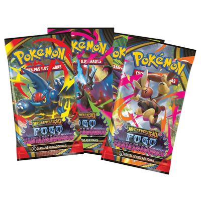 Booster Pokémon Unitário Megaevolução Fogo Fantasmagórico Sortido