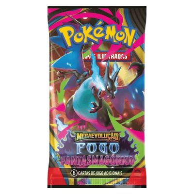 Booster Pokémon Unitário Megaevolução Fogo Fantasmagórico Sortido