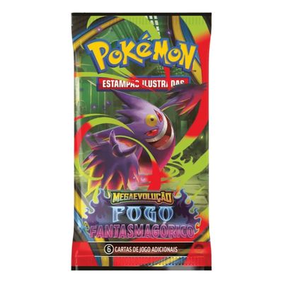 Booster Pokémon Unitário Megaevolução Fogo Fantasmagórico Sortido