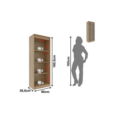 Armário Multiuso p/ Área Serviço AM-3111 c/ 2 Portas c/ Vidro Amêndoa - Tecno Mobili