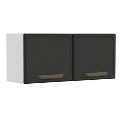 Armário de Cozinha Modulado Bella c/ 2 Portas Baixo 80cm Grafite - Bertolini