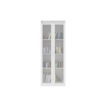 Armário Multiuso p/ Área Serviço AM-3111 c/ 2 Portas c/ Vidro Branco - Tecno Mobili