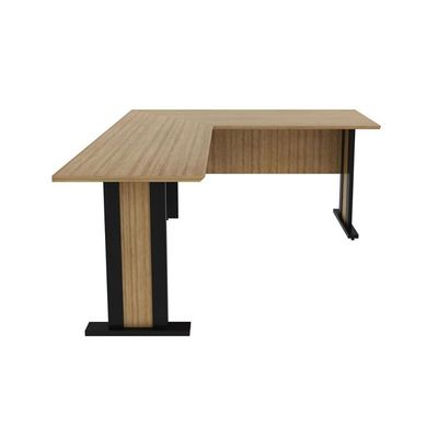 Mesa de Computador Solteiro Canto ME-4195 Amêndoa/Preto - Tecno Mobili